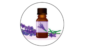 Lavender essential oil bottle with a purple label, known for its calming properties and potential use in treating Erectile Dysfunction.